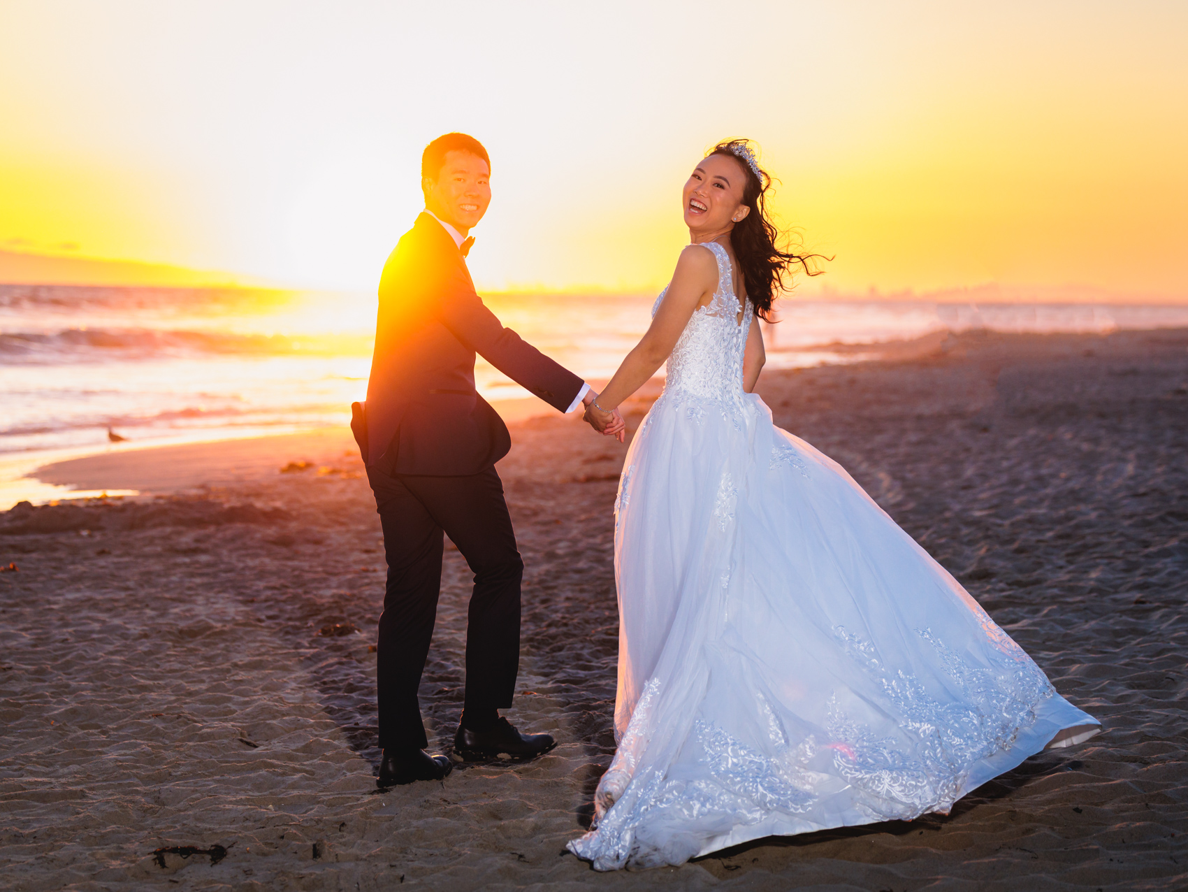 bride and groom huntington